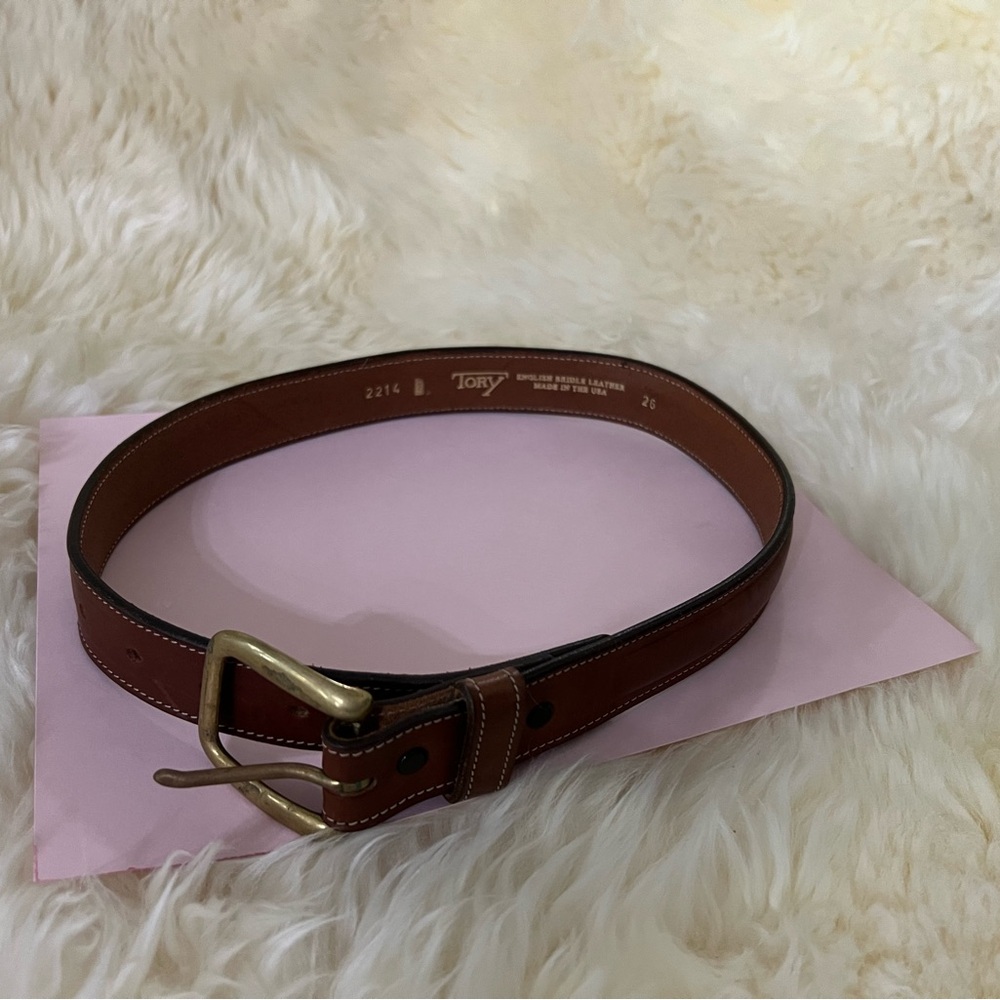 Tory real leather belt. Kids size 26. Equestrian. Preowned